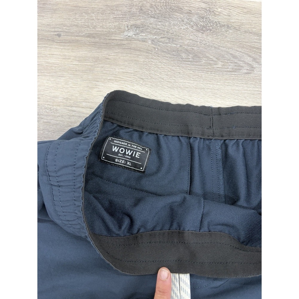 WOWIE Hoth Jogger Mens XL Navy Blue Stretch Zip Pocket Athletic Performance - Picture 3 of 10